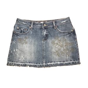 rave r4r jeans denim mini skirt